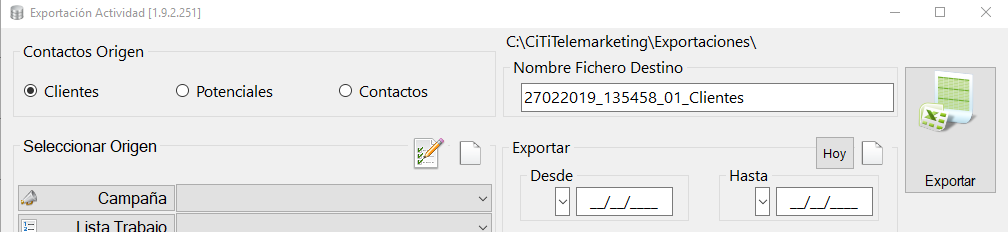 Botón exportar