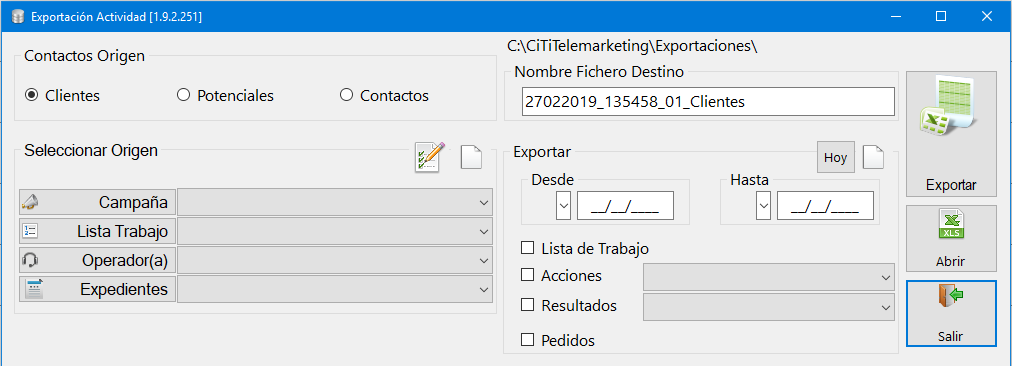 Botón abrir Excel